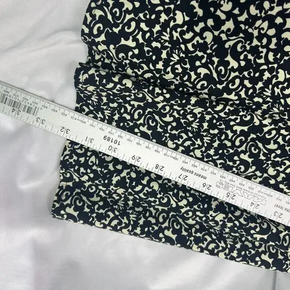 R&K Originals VTG Women's Strap Floral Dress Black/White fit and flare Sz 12 - Picture 10 of 16